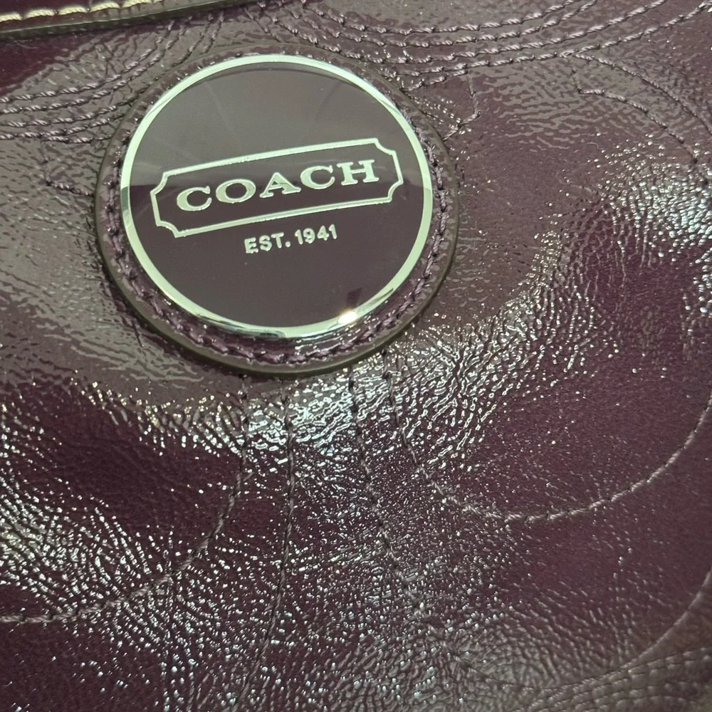 Coach RARE Purple Leather Tote + 5 Matching Accessories | Collector Set - Picture 3 of 16